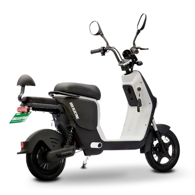 EOX OKO Non RTO Low Speed Electric Scooter with 50-60Km Mileage, Portable 48V Lithium Battery & Charger